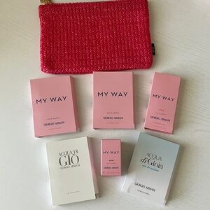 Giorgio Armani Sample/Travel (7 Items)Bundle & Ipsy Bag (NWT)